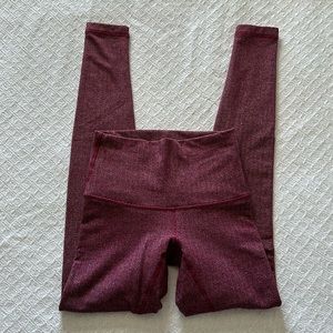 Size 4 high waist lululemon maroon herringbone leggings